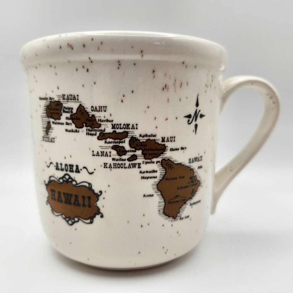 Vintage 60s 70s Aloha Hawaii Hawaiian Islands Coffee Mug 10oz